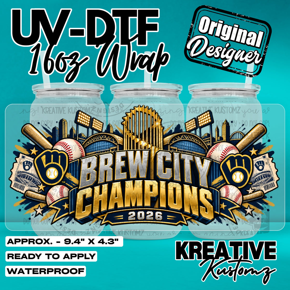 8236 | UV DTF Cup Wrap for 16oz Libbey Glass