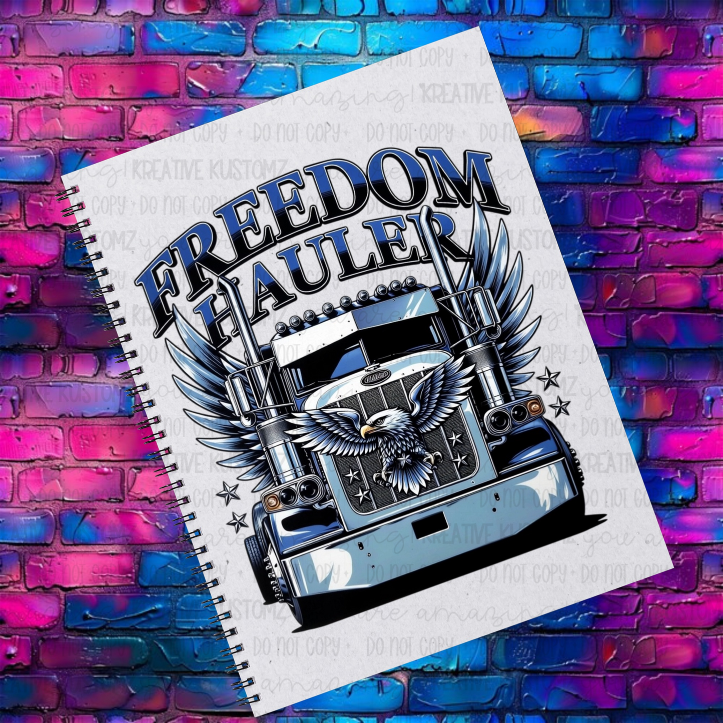 Freedom Hauler| EXCLUSIVE |UVDTF A5 Notebook Wrap Decal