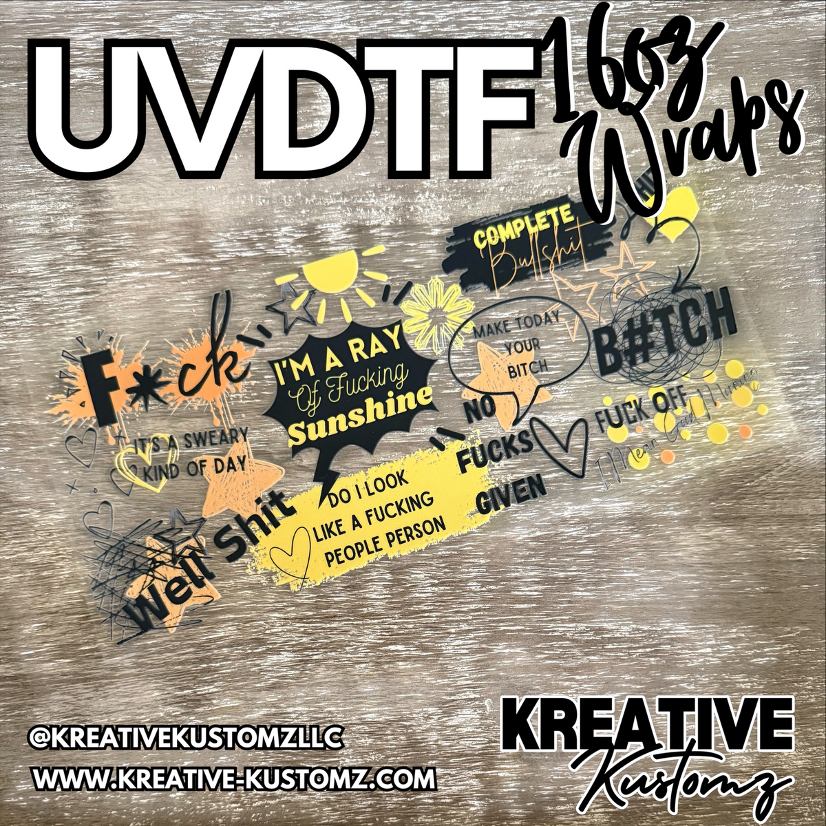 1359 | RTS | UV DTF Cup Wrap for 16oz Libbey Glass