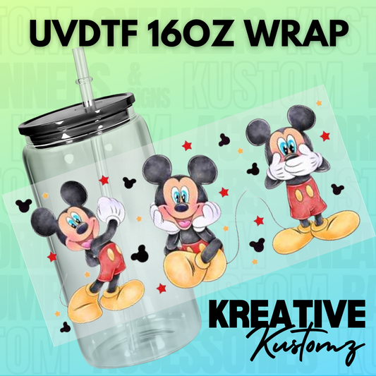 KK-A2284 Happy Mouse - 16oz UVDTF Wrap