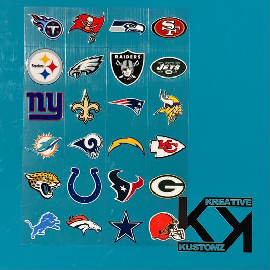 A5 UVDTF Element Sheet - Football Teams 2