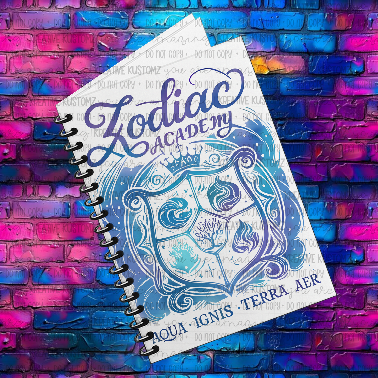 Zodiac Academy | UVDTF A5 Notebook Wrap Decal