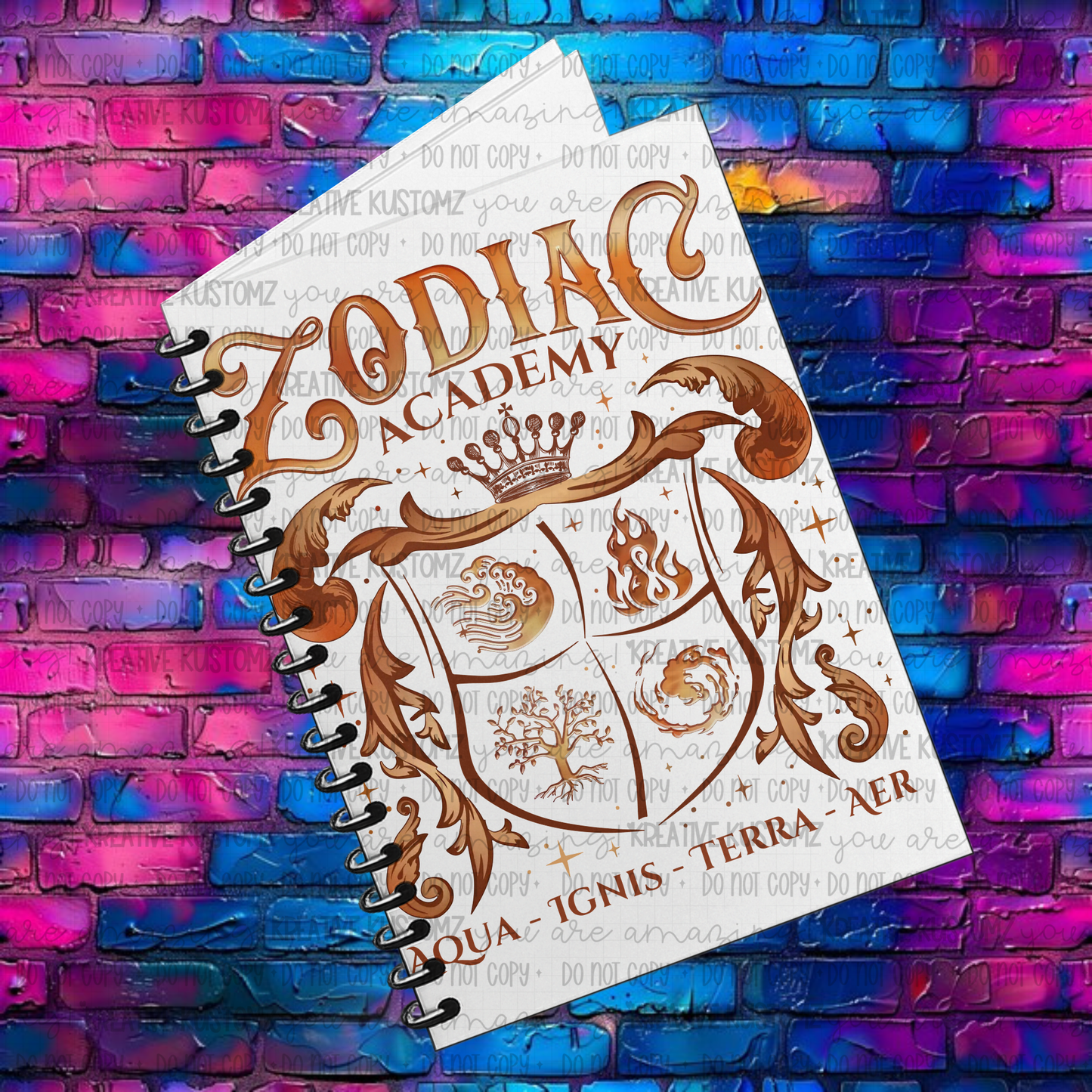 Zodiac Academy | UVDTF A5 Notebook Wrap Decal