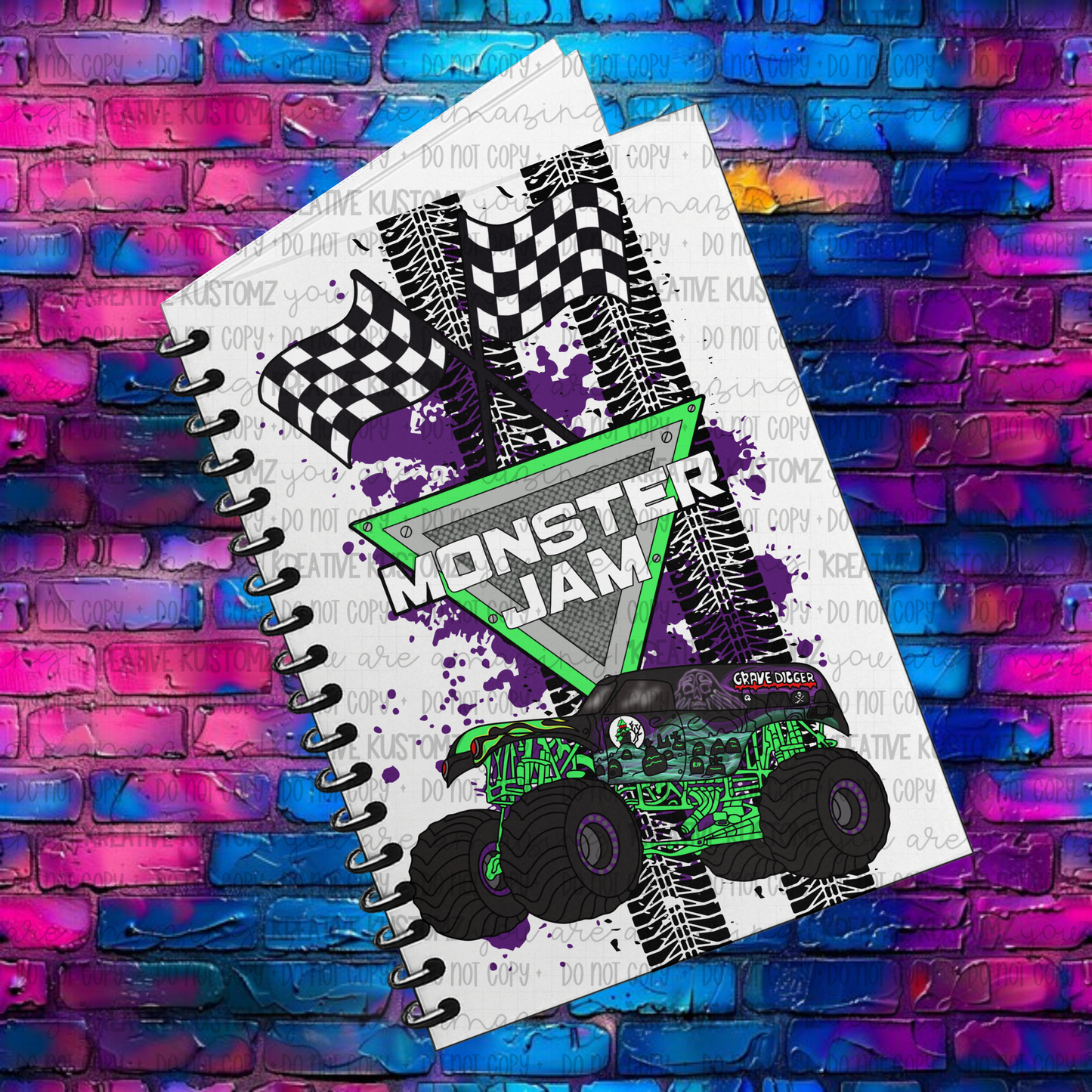 Monster Trucks | UVDTF A5 Notebook Wrap Decal