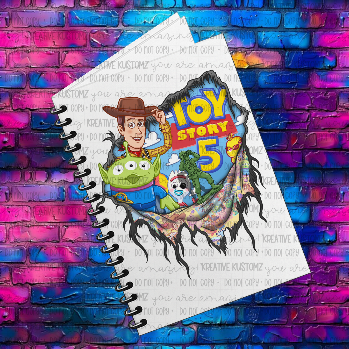 Toy Book | UVDTF A5 Notebook Wrap Decal