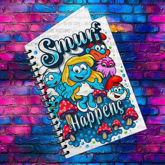 Smurf Happens | UVDTF A5 Notebook Wrap Decal