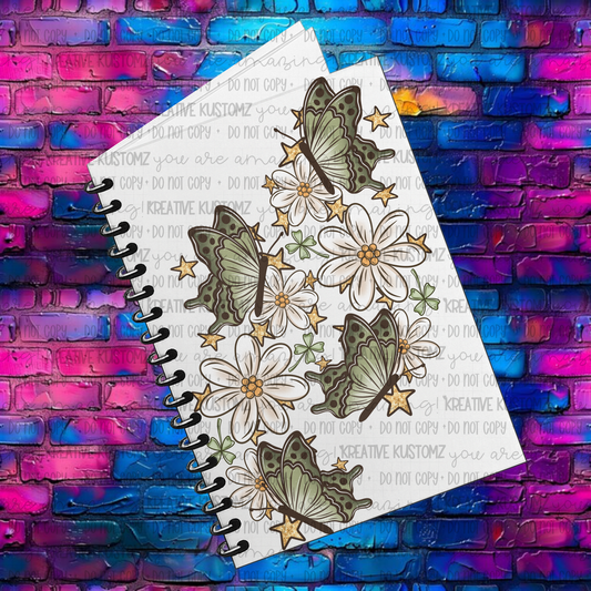 Butterfly Floral | UVDTF A5 Notebook Wrap Decal