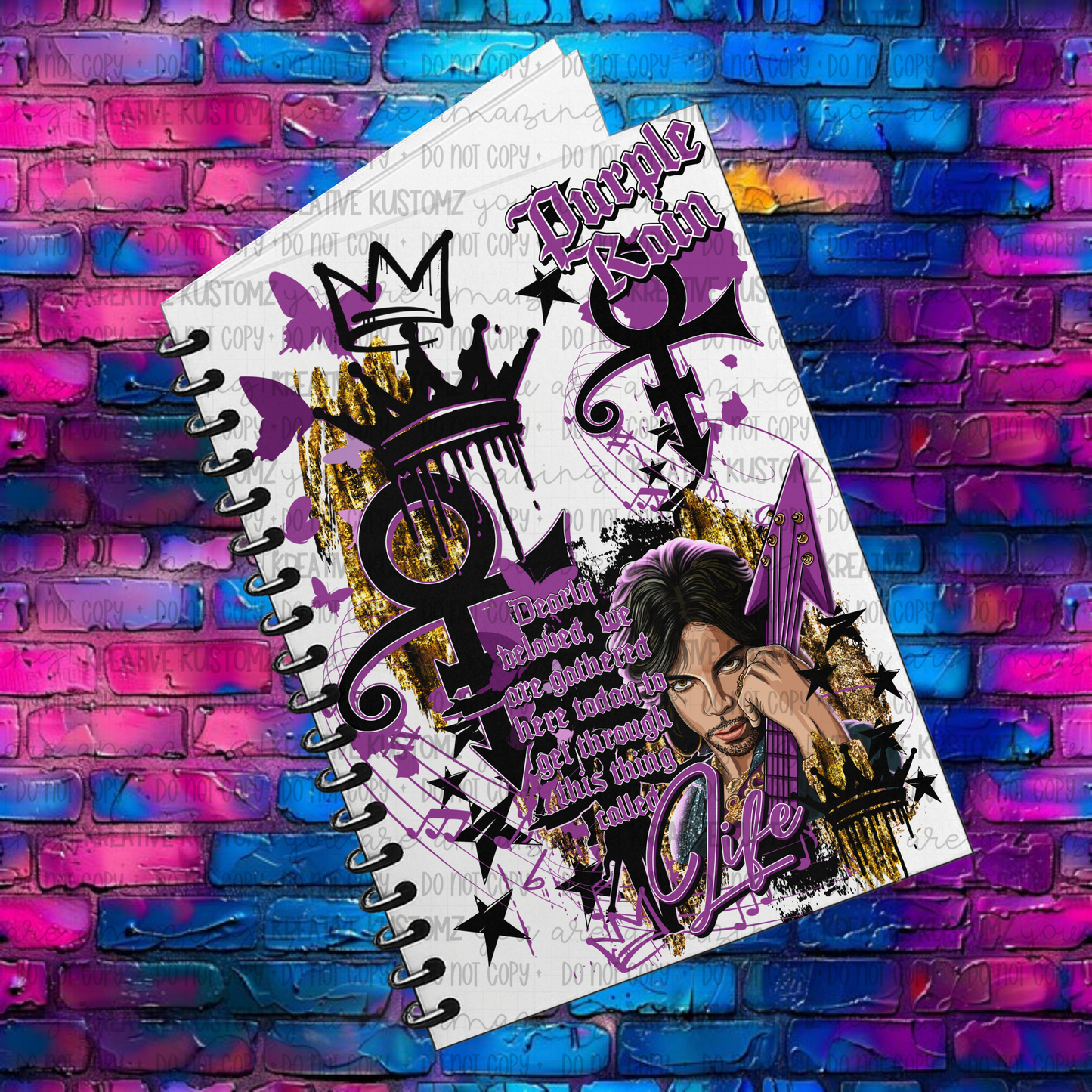 Purple Rain | UVDTF A5 Notebook Wrap Decal