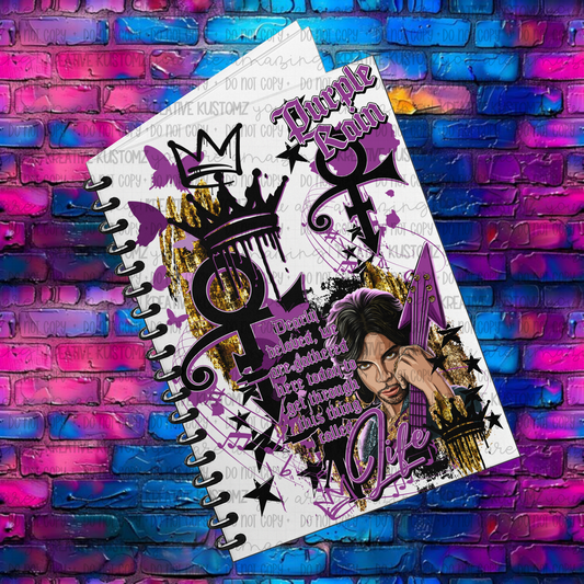Purple Rain | UVDTF A5 Notebook Wrap Decal