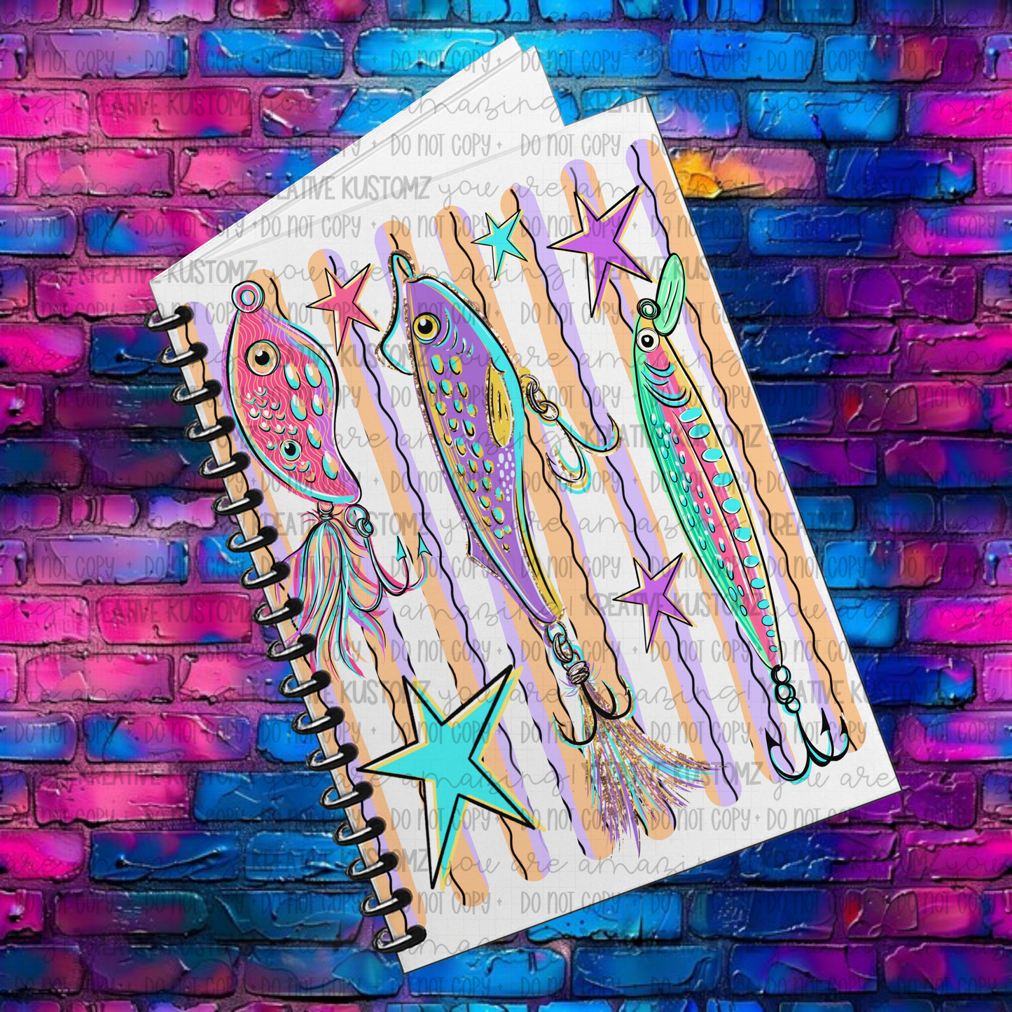 Fishing Lures | UVDTF A5 Notebook Wrap Decal