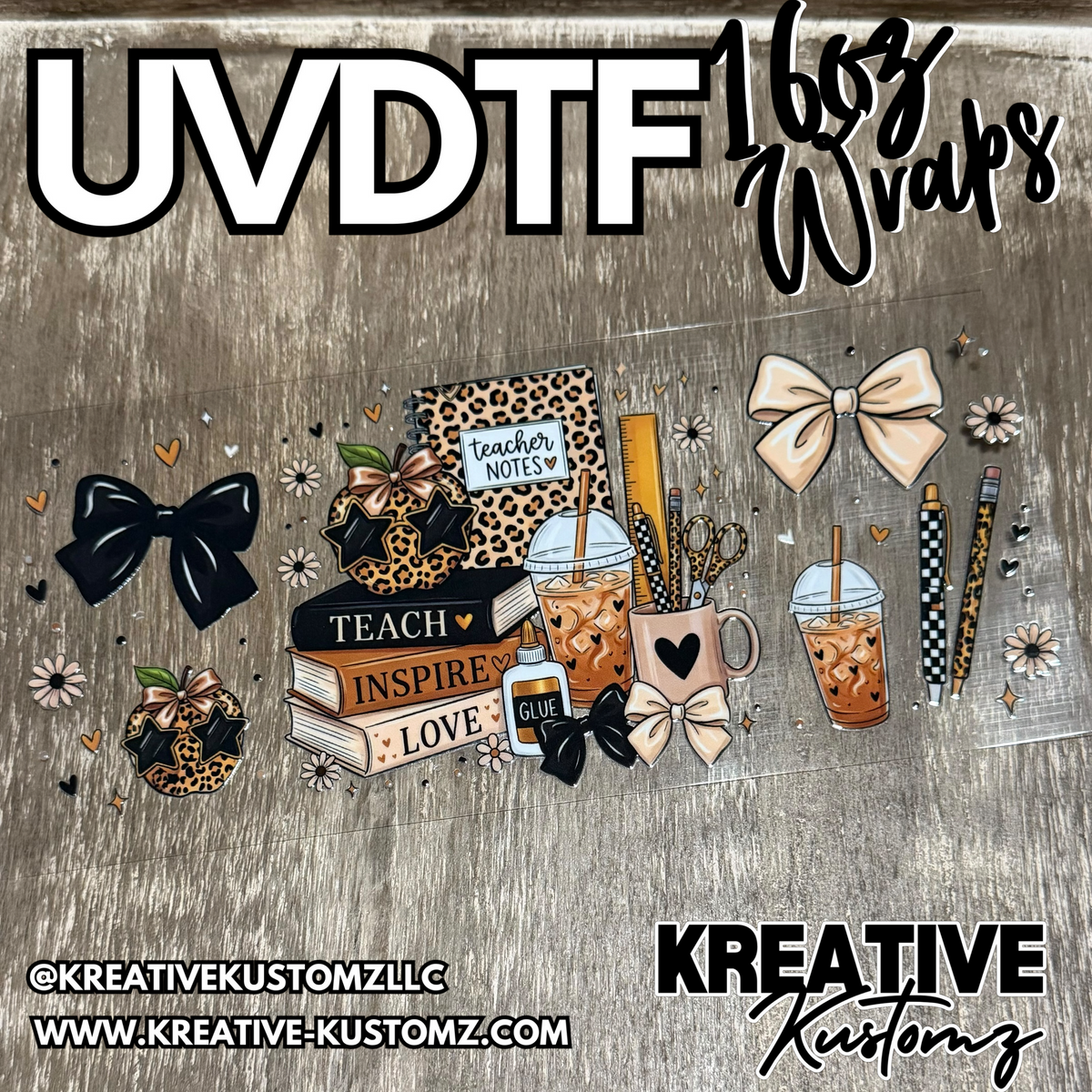 1461 | RTS | UV DTF Cup Wrap for 16oz Libbey Glass