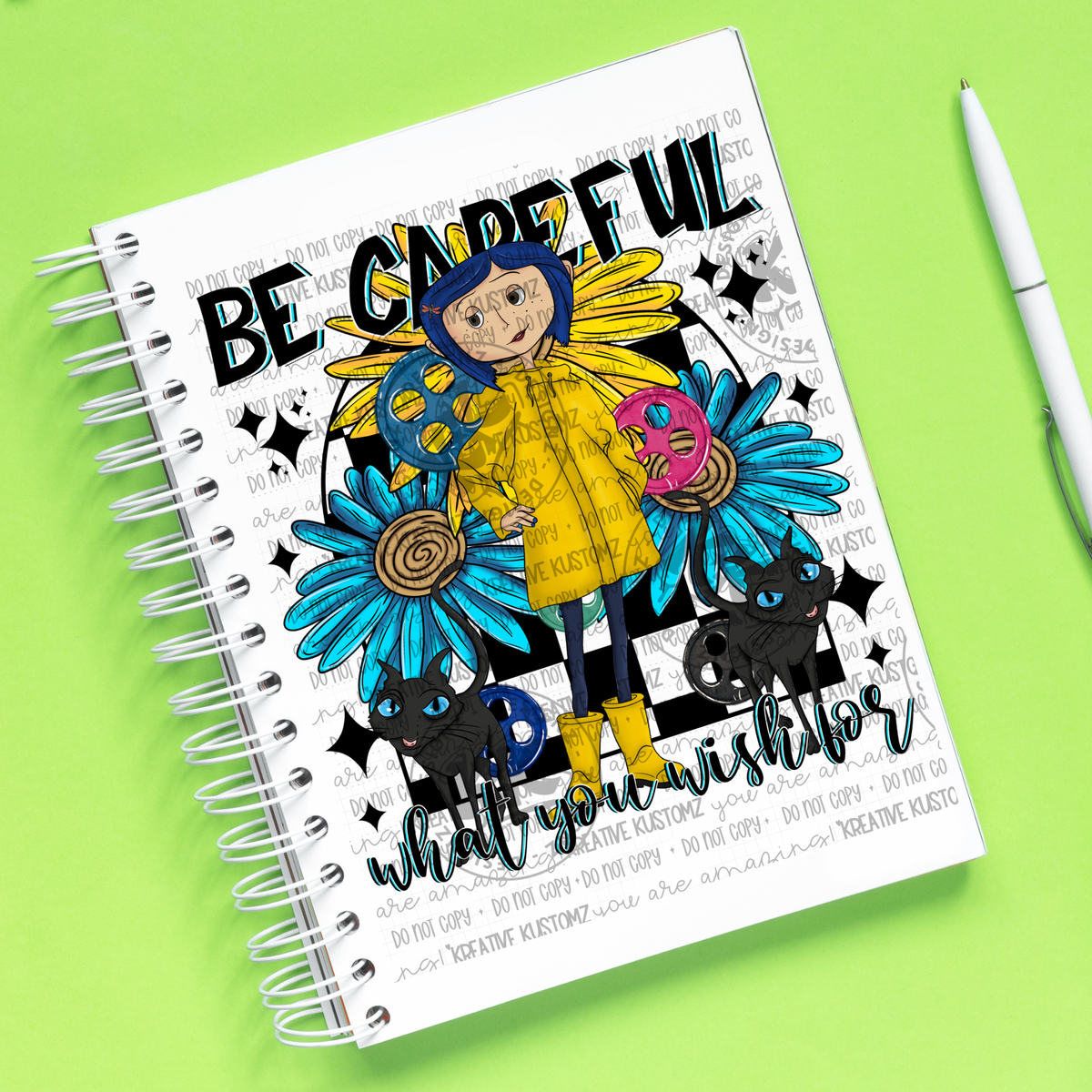 Caroline Inspired | UVDTF A5 Notebook Wrap Decal
