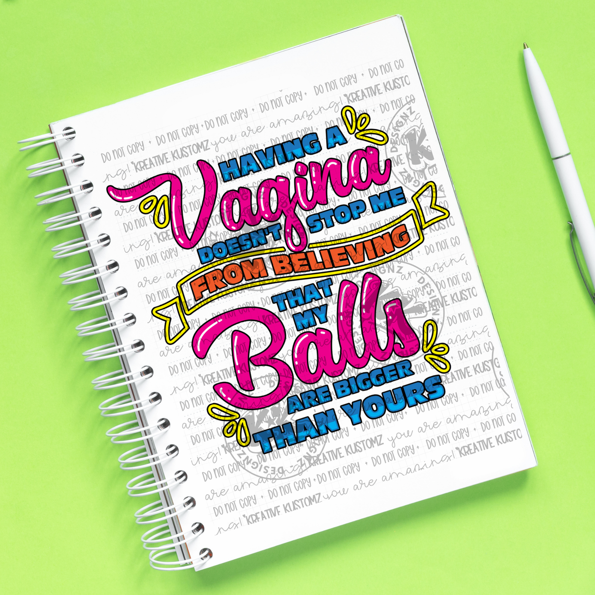Bigger than Yours | UVDTF A5 Notebook Wrap Decal