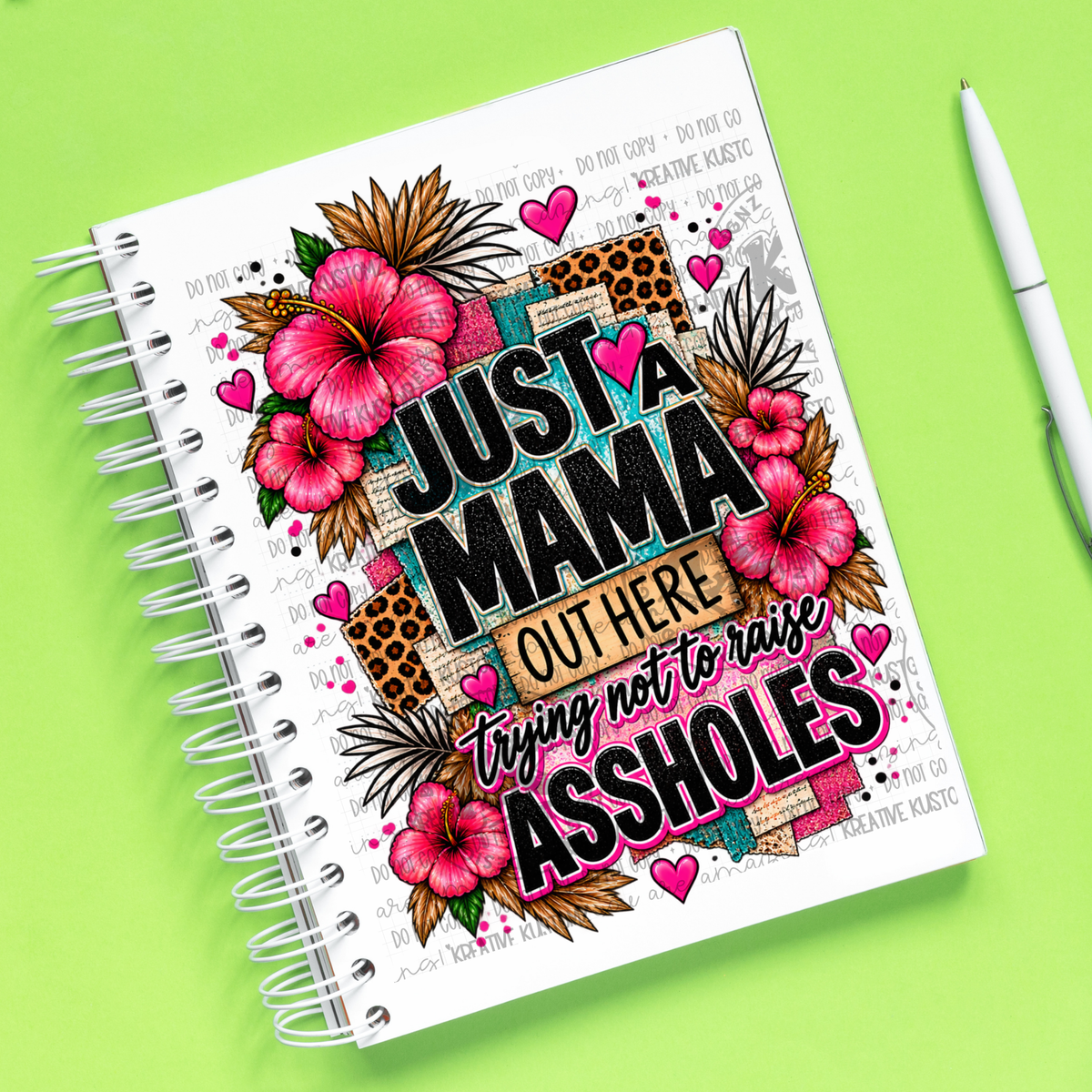 Just a Mama | UVDTF A5 Notebook Wrap Decal