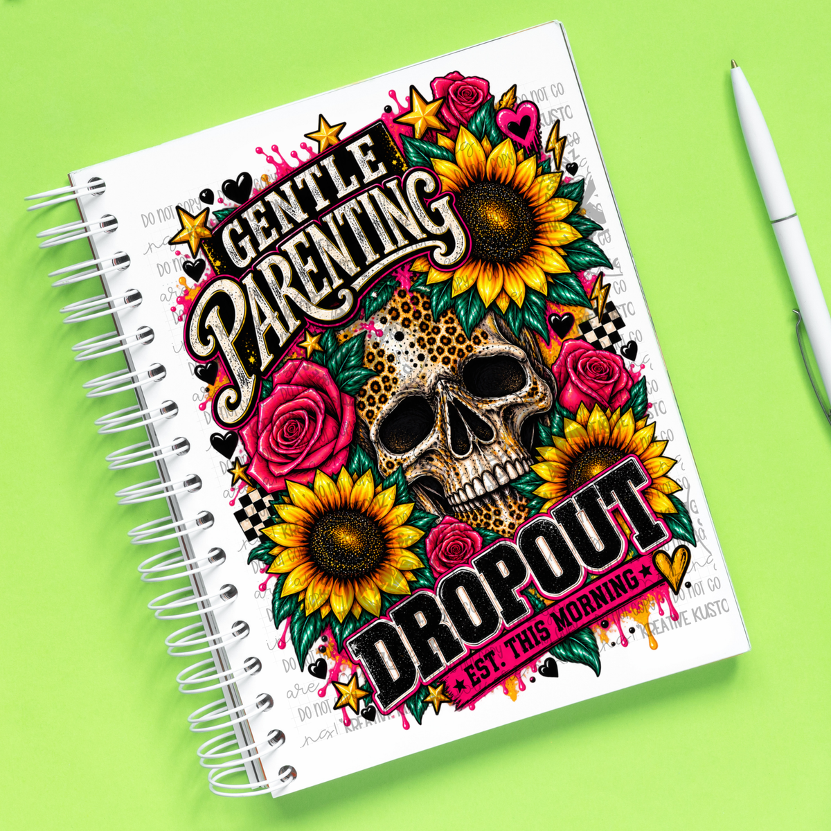 Gentle Parenting Dropout | UVDTF A5 Notebook Wrap Decal