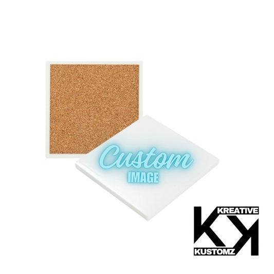 Custom Ceramic Coaster Set - 4pcs