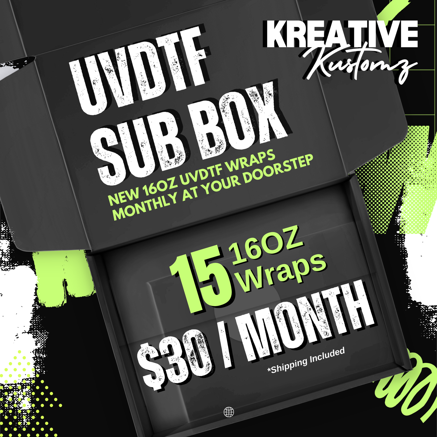 SUBSCRIPTION Box - UVDTF 15 Wraps/Month