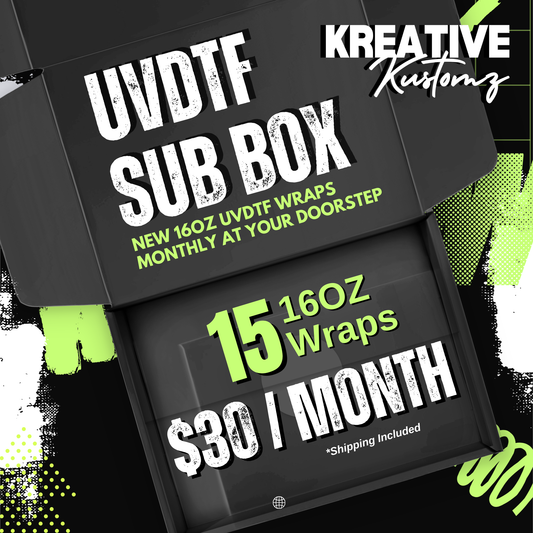 SUBSCRIPTION Box - UVDTF 15 Wraps/Month