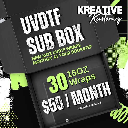 SUBSCRIPTION Box - UVDTF 30 Wraps/Month