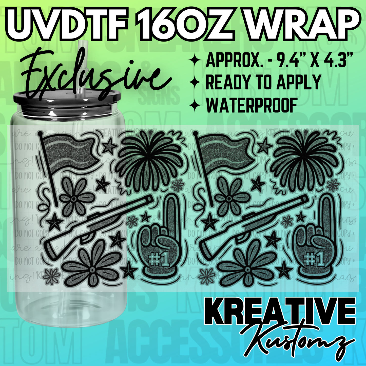 KK-0094 |EXCLUSIVE | UVDTF | 16oz Glass Can Libbey Wrap