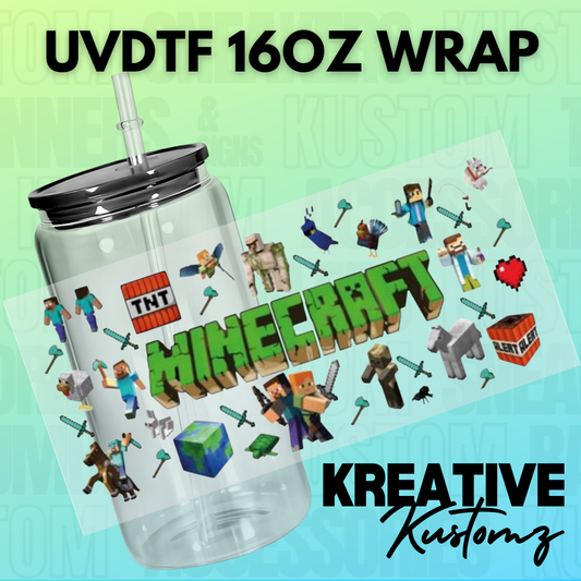 KK-B1080 Mining & Crafting  - 16oz UVDTF Wrap