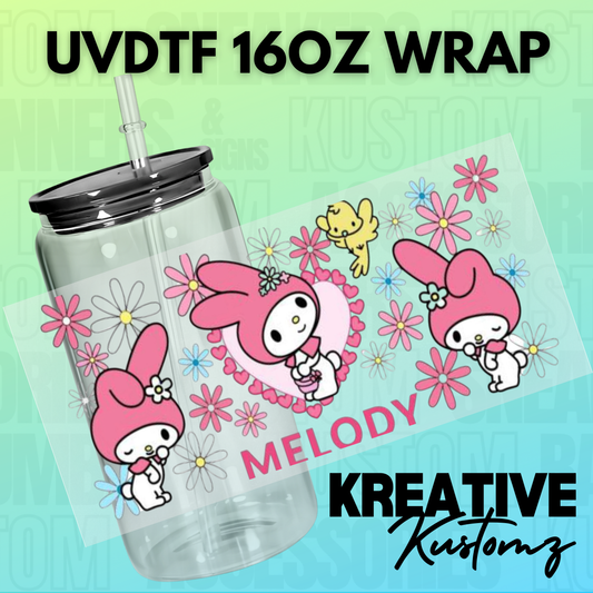 KK-5693 Flower Melody - 16oz UVDTF Wrap