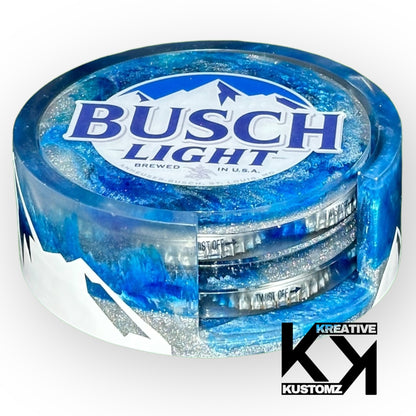 Busch Light Mountains Coaster Set