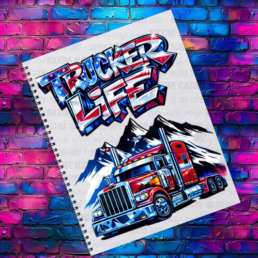 Trucker Life | EXCLUSIVE |UVDTF A5 Notebook Wrap Decal