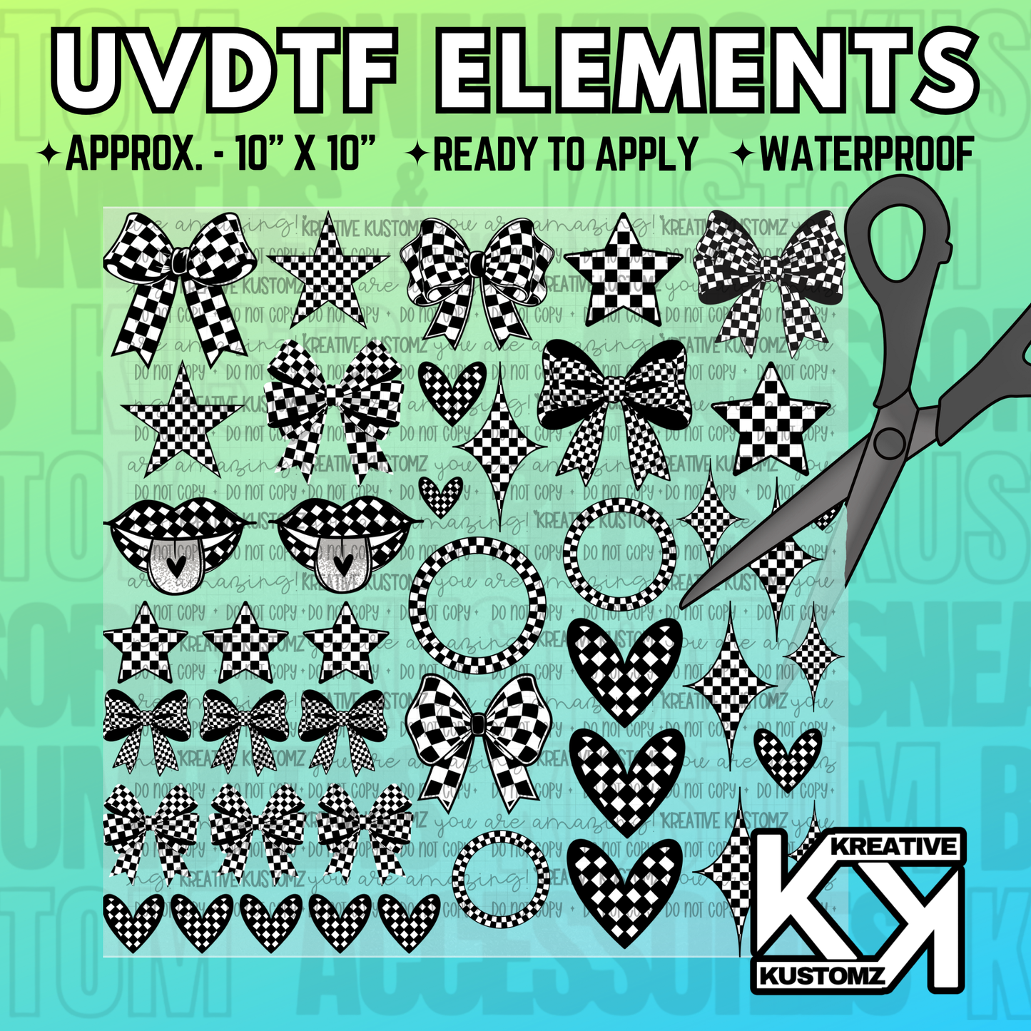 10” UVDTF Element Sheet - 006