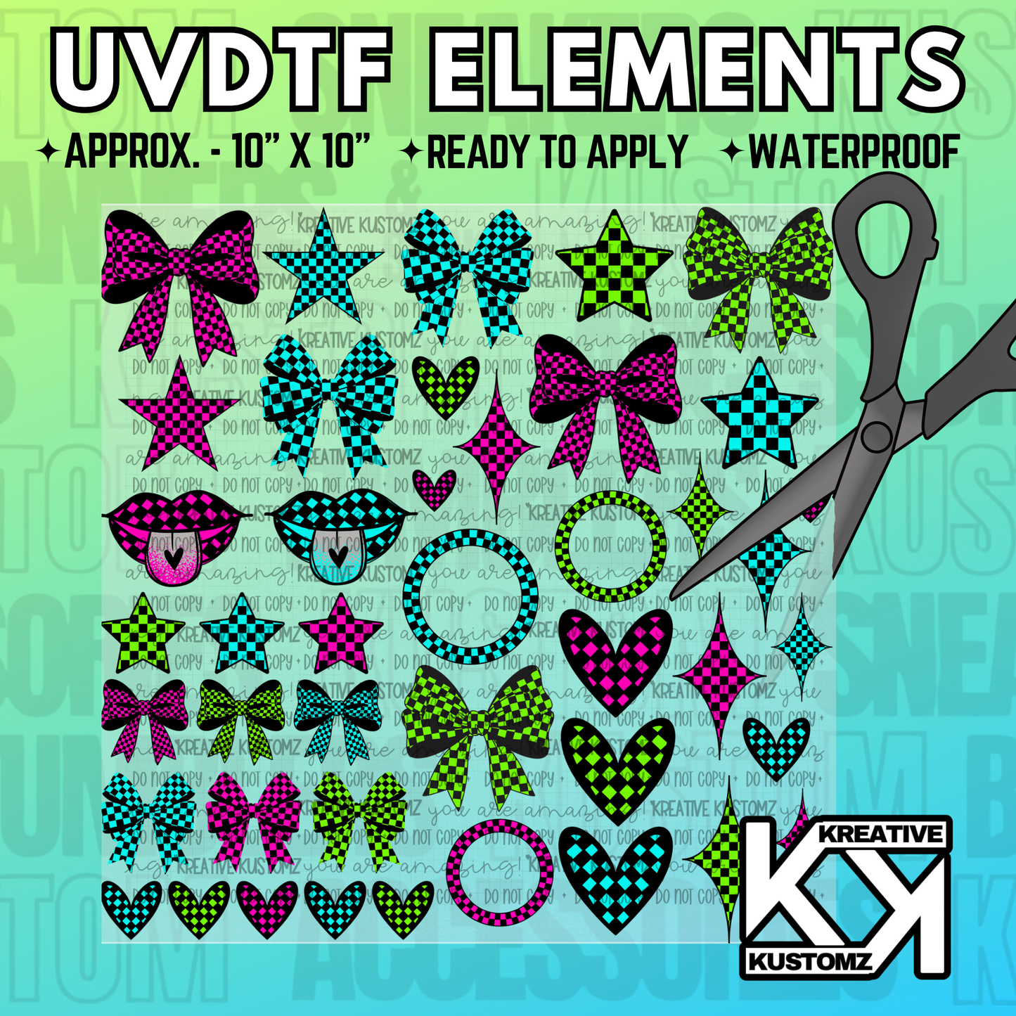 10” UVDTF Element Sheet - 007