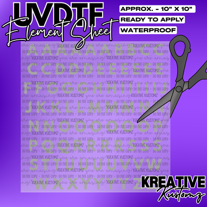 UV-DTF Alphabet Sheets - League Spartan