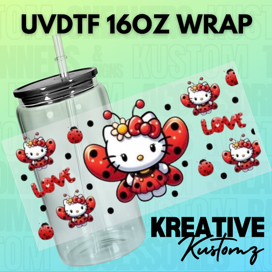 KK-B2611 Lady Bug Kitty - 16oz UVDTF Wrap