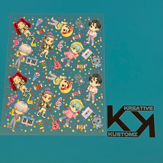 A5 K-Pop Chibi UV-DTF NOTEBOOK WRAP