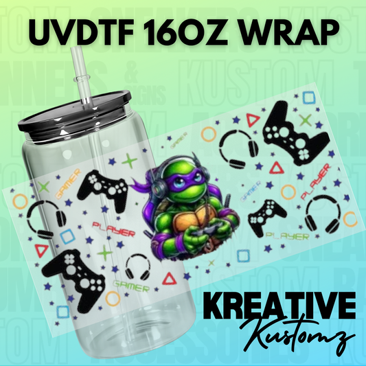 KK-B5030 Purple Gaming Turtle - 16oz UVDTF Wrap