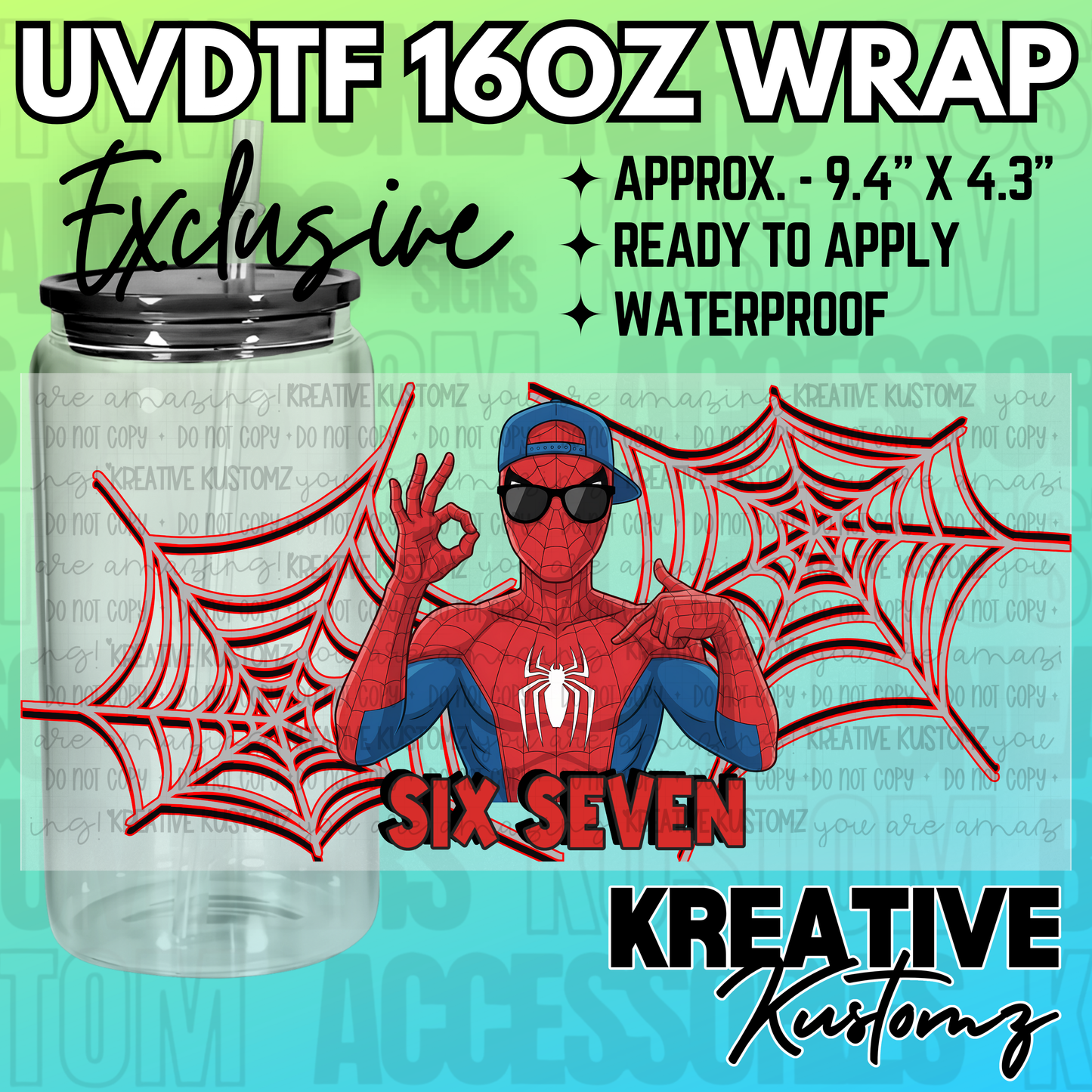 KK-2466  | UVDTF | 16oz Glass Can Libbey Wrap
