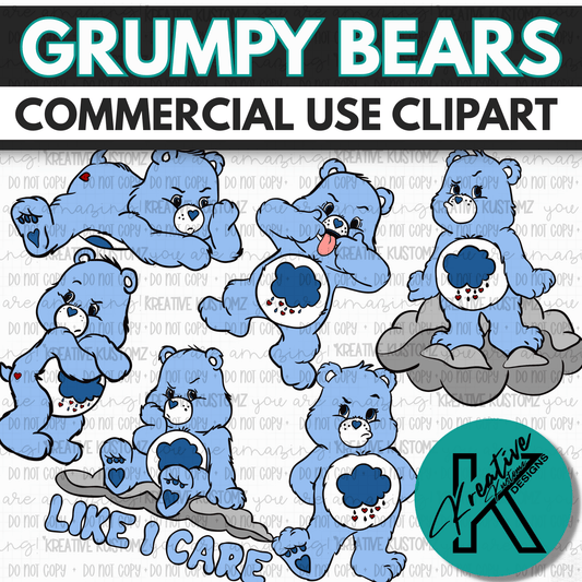 Grumpy Bear | Commercial Use Clipart