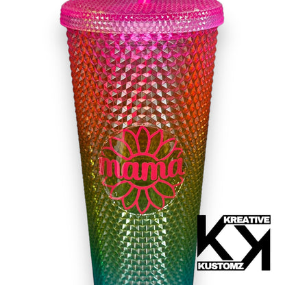 Pink Mama Sunflower - 24oz Studded