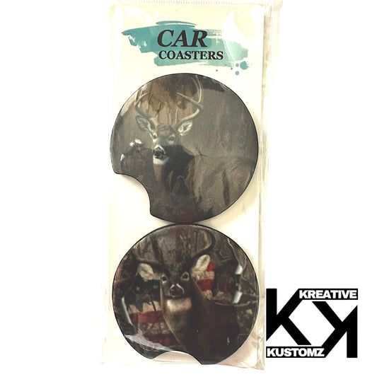 Deer Buck Car Coaster Set