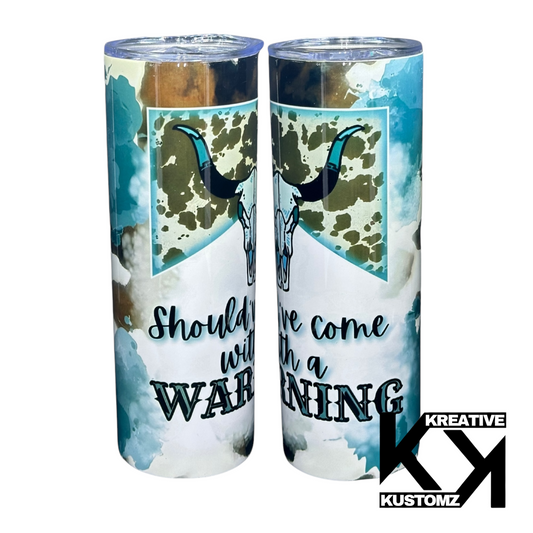 Boho Blue Warning - 20oz Tumbler