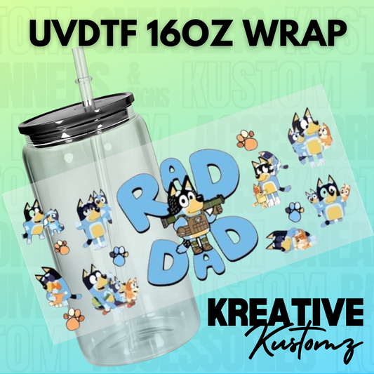 KK-B3694 Rad Dad - 16oz UVDTF Wrap