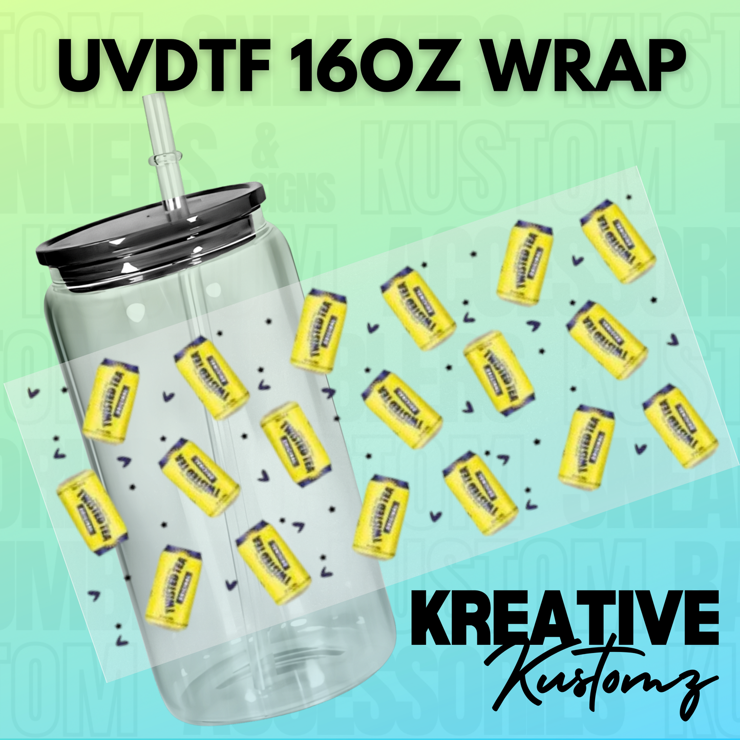 KK-E425 Twisty Teas  - 16oz UVDTF Wrap