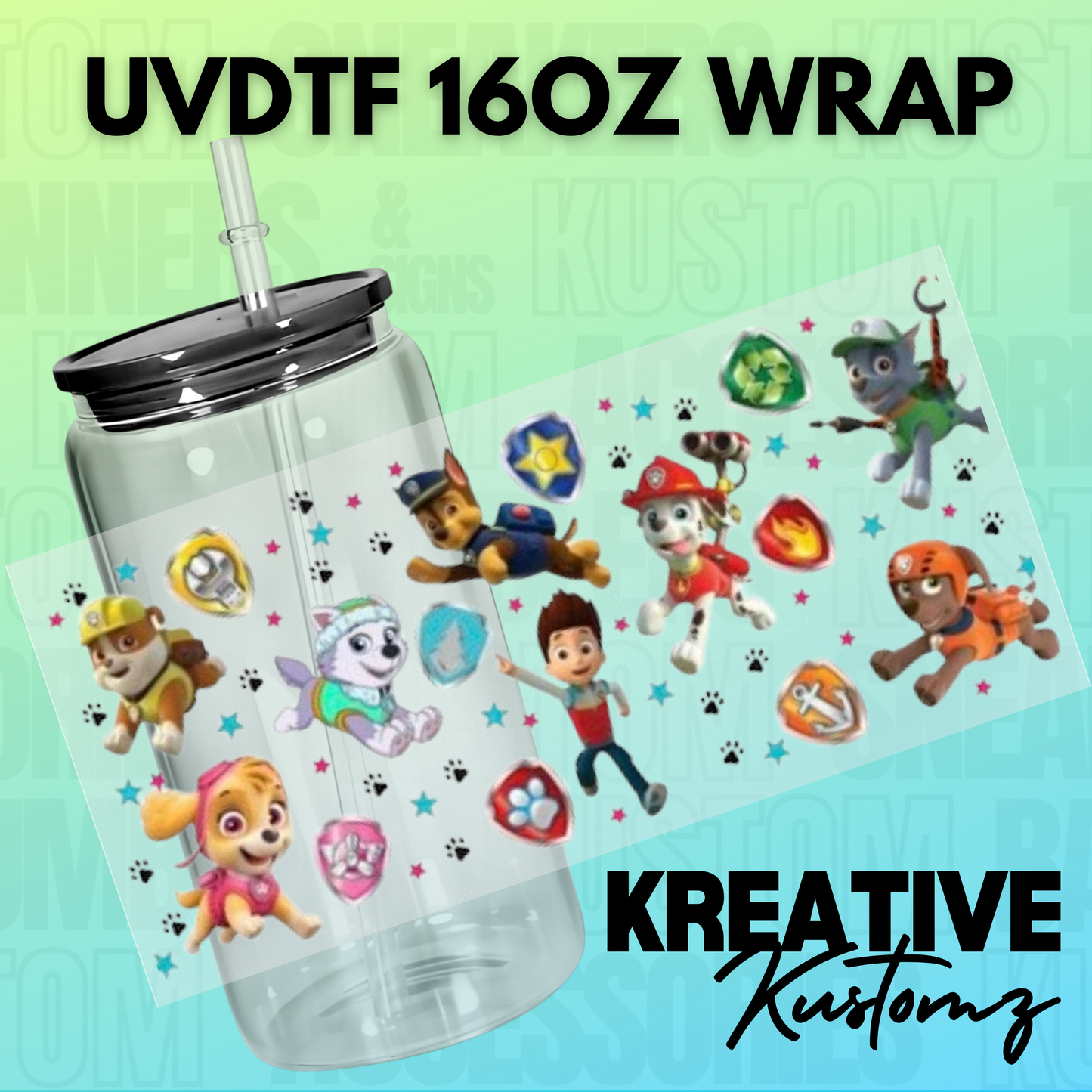 KK-B3067 Dog Patrol - 16oz UVDTF Wrap