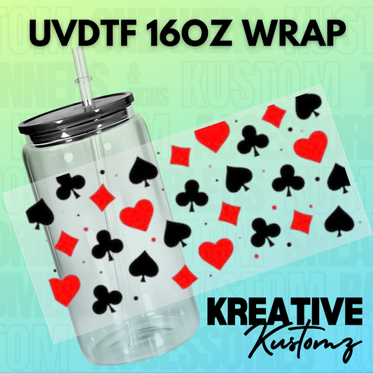 KK-E713 Hearts & Spades - 16oz UVDTF Wrap