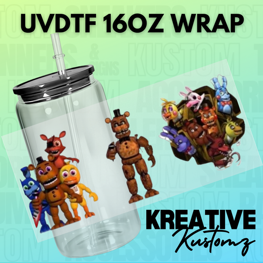 KK-B3037 FNAF Friends - 16oz UVDTF Wrap