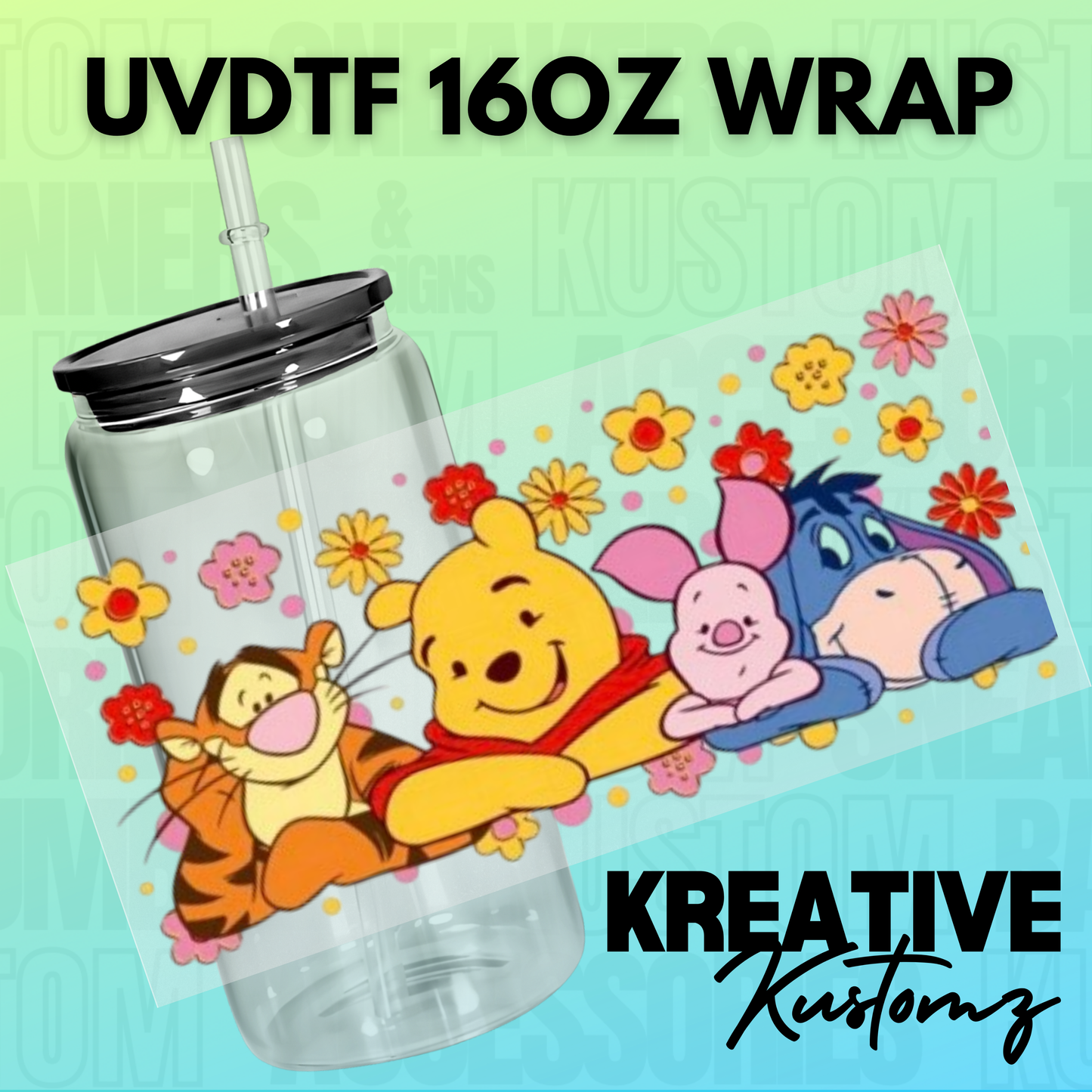 KK-B2916 Mom and Daughter Lions - 16oz UVDTF Wrap