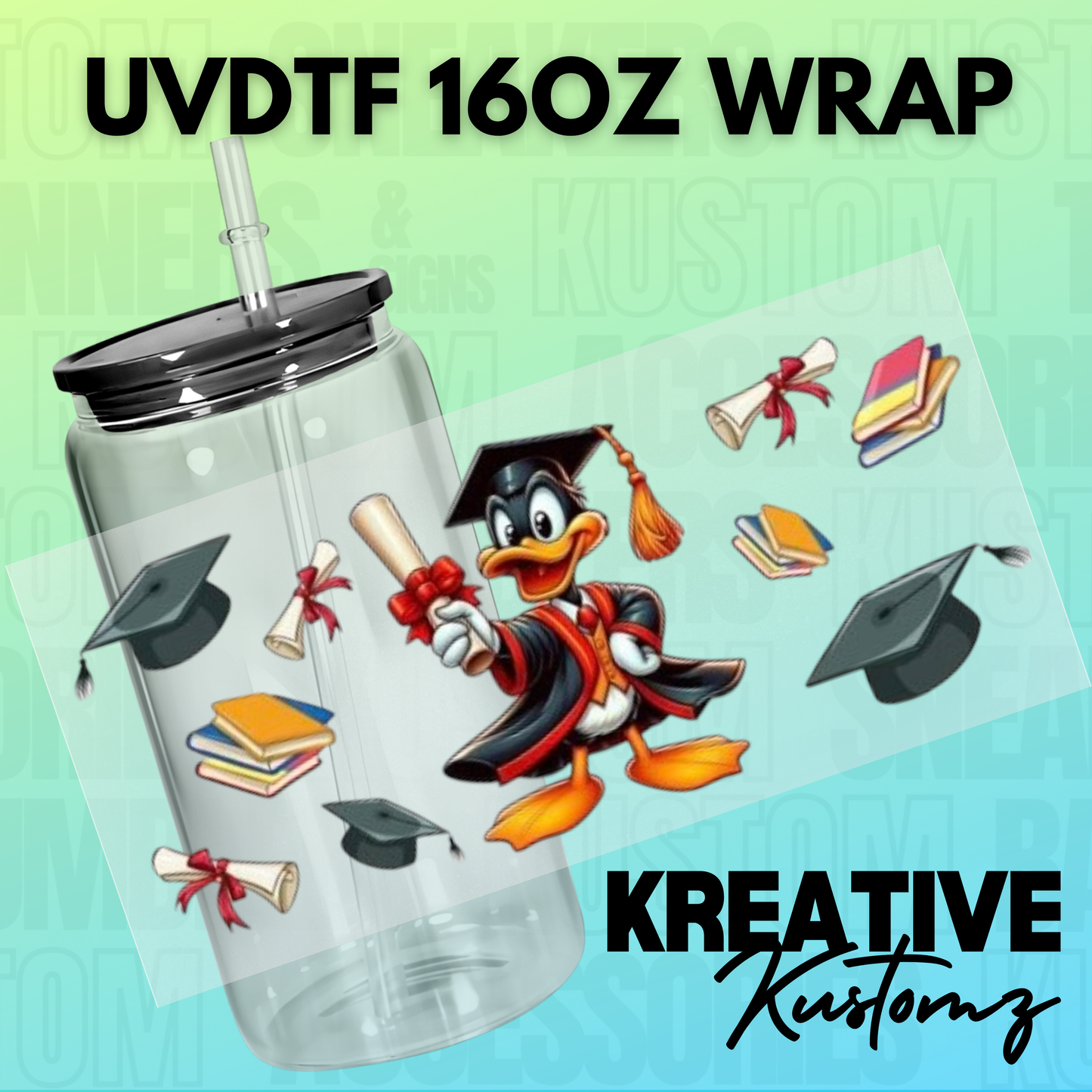 KK-B2809 Boy Duck Graduation - 16oz UVDTF Wrap