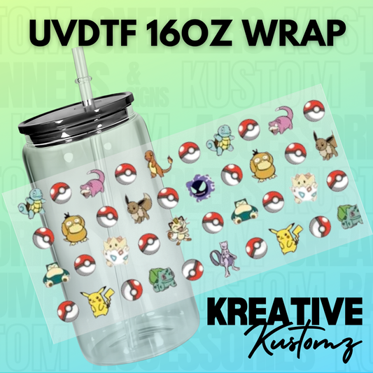 KK-B2833 Poke Elements & Friends - 16oz UVDTF Wrap