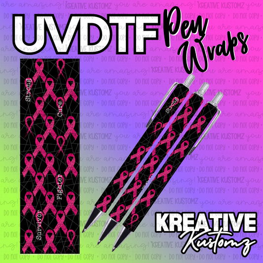 Breast Cancer Awareness | UV DTF Pen Wrap Decal