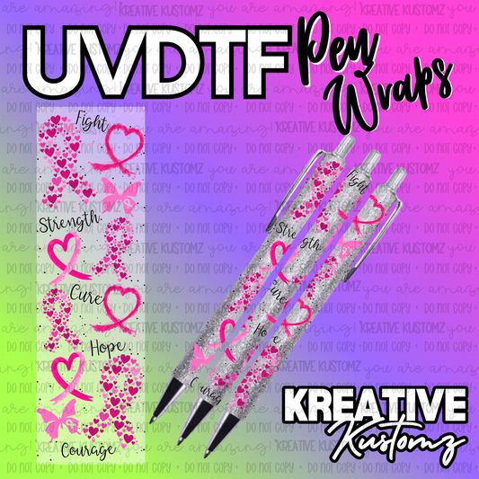 Breast Cancer Awareness | UV DTF Pen Wrap Decal