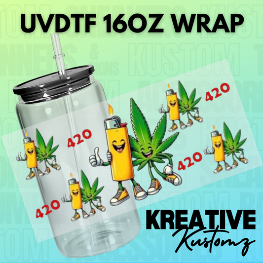 KK-B8262 420 Lighter - 16oz UVDTF Wrap